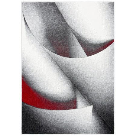 Safavieh Rectangle Modern Hollywood Area RugGrey & Red 4 x 6 ft. HLW716Q-4